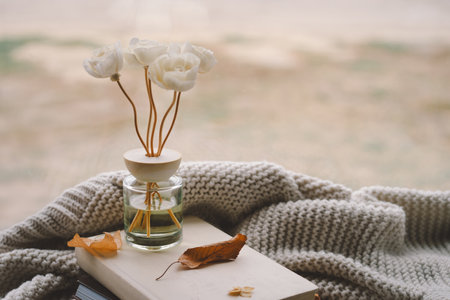Cozy indoor setting with a Incense sticks for the homeの写真素材