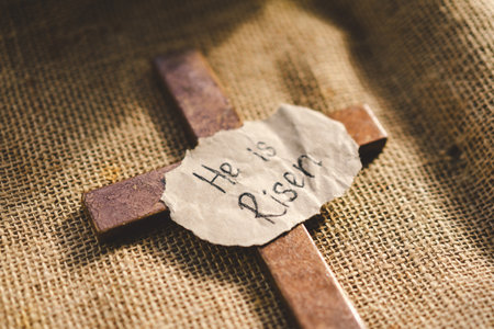He is Risen. The cross as a sign of resurrection.