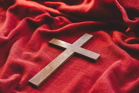 He is Risen. The cross as a sign of resurrection.の写真素材