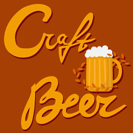 Vector illustration for craft beer. Design for alcohol menu.のイラスト素材