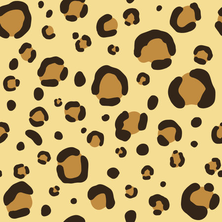 Vector illustration: pattern in leopard colors. Leopard seamless vector pattern.のイラスト素材