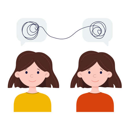 Friendly support concept, two women, psychologist help. Empathy concept.のイラスト素材