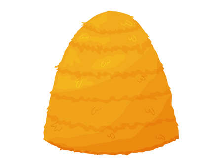 Straw hay. Straw grass. Food for agricultural animals.のイラスト素材