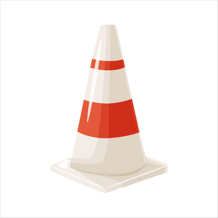 Cone traffice. Cone for safe traffic during road construction.のイラスト素材