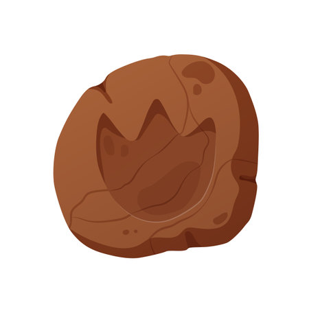 Dinosaur foot on the ground. Dinosaur or dragon paw prints.のイラスト素材