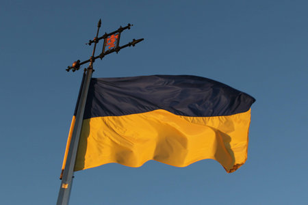 flag of Ukraineの写真素材