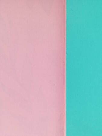 Pink and green wall. Cozy interiorの写真素材