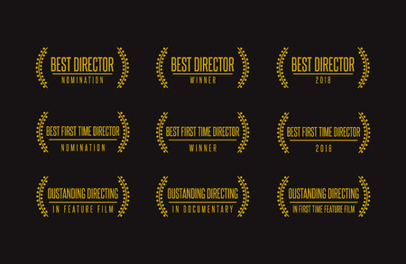 Movie award documentary achievement icon designのイラスト素材