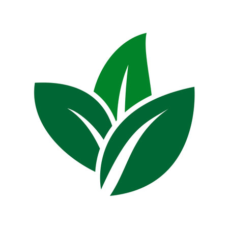 Green leaf icon ecology nature element vector iconのイラスト素材