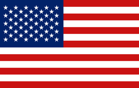 United States Flag Vector Illustration, American flag, flat layout.のイラスト素材