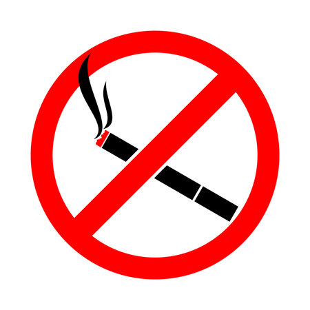 No smoking  sign. Forbidden sign icon isolated on white background vector illustrationのイラスト素材