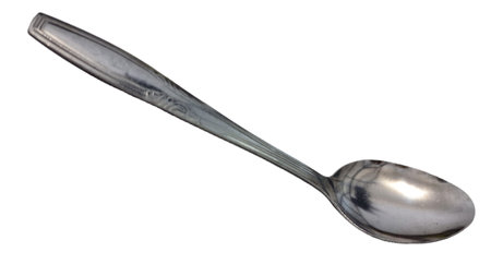 Antique Small Spoon on White Background, High-Resolution Macro Shot, Classic and Elegant Utensil, Unique Collectible Item, Perfect for Historical and Culinary Themesの写真素材