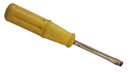 Small Precision Screwdriver Tool Isolated on White Background  High-Resolution Mechanical Hand Tool for Repair, DIY Projects, Workshop, Maintenance, and Engineeringの写真素材