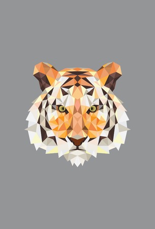 tiger polygonのイラスト素材