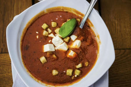 tomato cream soupの写真素材