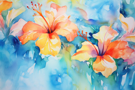 Delicate, yellow hibiscus flower found on the Big Island of Hawaii. Isolated on white makes for easy clipping path.の素材