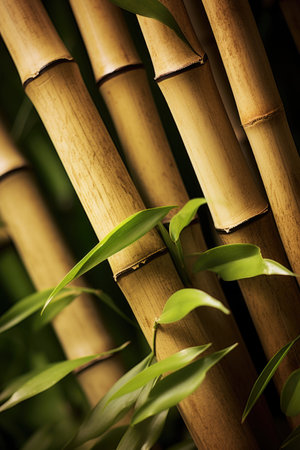Bamboo Forest close up at dayの素材