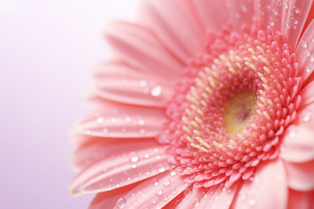 A macro shot of blooming pink Gerbera flower in the flower shopの素材