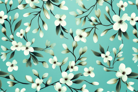 Beautiful floral spring abstract background of nature. Branches of blossoming apricot macro with soft focus on gentle light blue sky background. For easter and spring greeting cards with copy spaceの素材