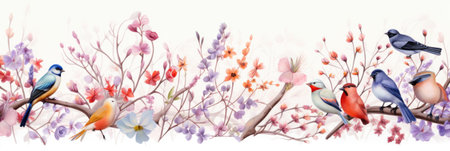 Floral pattern made of pink and beige roses, green leaves, branches on white background. Flat lay, top view. Valentine's backgroundの素材