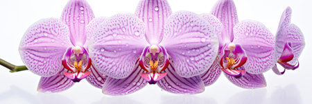 Purple Orchid Flower isolated on white backgroundの素材