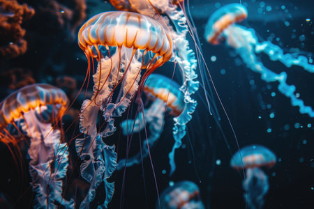 jellyfish, Cross process technique for background useの素材