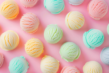 ice cream ball isolated on white backgroundの素材