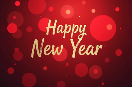 Merry Christmas and Happy New Year greeting card on bokeh shiny golden background stock photo images. Merry Christmas Happy New Year inscription in a frame on a shiny golden starry bokeh backgroundの写真素材