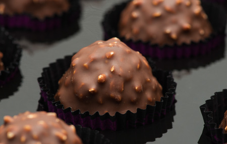 chocolate candies closeup