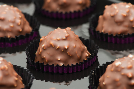 chocolate candies closeupの写真素材