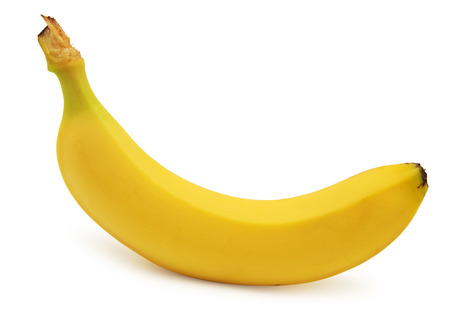 Banana isolated over white backgroundの写真素材