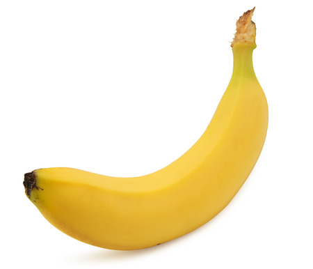 Banana isolated over white backgroundの写真素材