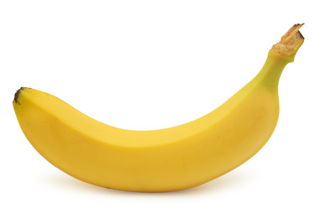 Banana isolated over white backgroundの写真素材