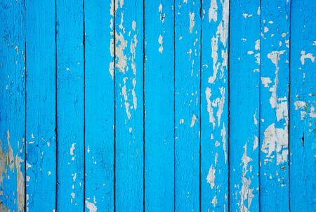 Texture of Wood blue panel for backgroundの写真素材