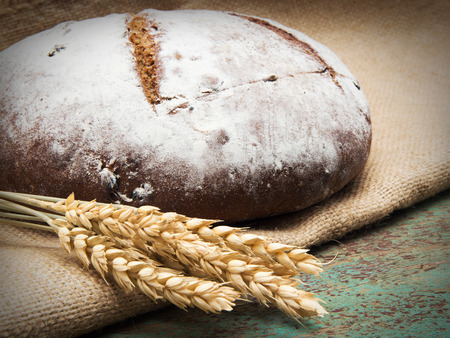 Freshly baked traditional breadの写真素材