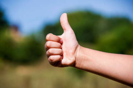 OK hand signの写真素材