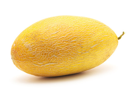 Fresh yellow melon isolated on white backgroundの写真素材
