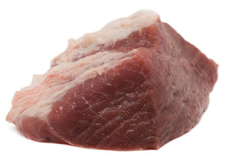 raw meat isolated on whiteの写真素材