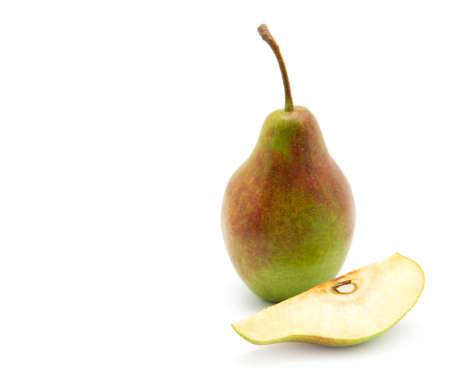 Pears isolated on whiteの写真素材