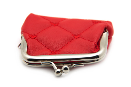 Red purses isolated on white