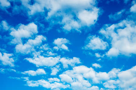 Blue sky with white cloudsの写真素材