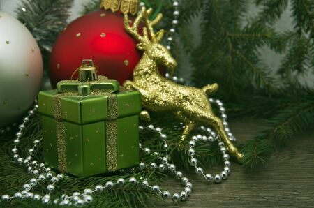 Christmas decorations backgroundの写真素材