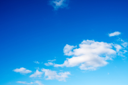 White clouds in blue sky.の写真素材