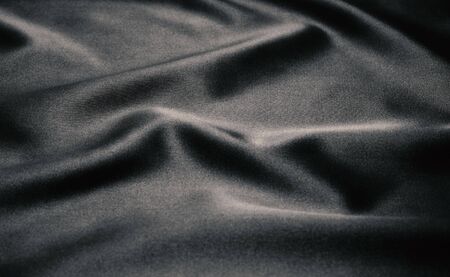 Texture black satin, silk backgroundの写真素材