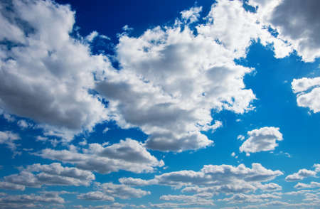 White clouds in blue sky.の写真素材