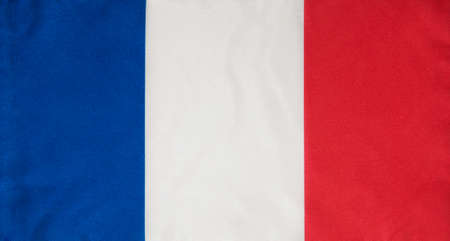Flag of France on satin textureの写真素材