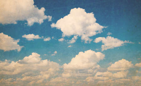 Retro sky and clouds background.の写真素材