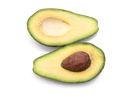 Avocado isolated on whiteの写真素材