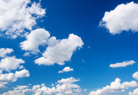 White clouds in blue sky.の写真素材