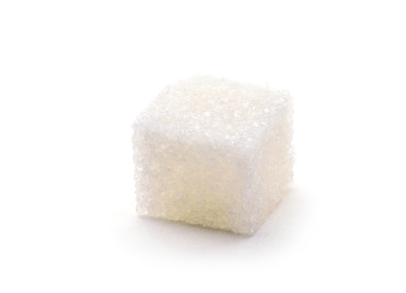 Sugar Cube on white backgroundの写真素材